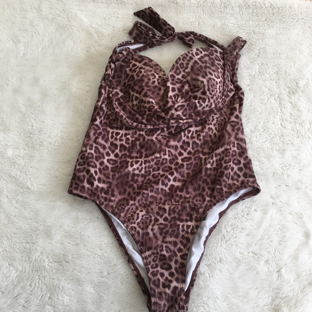 725 Originals One Pice Cheetah Print  Swimsuit